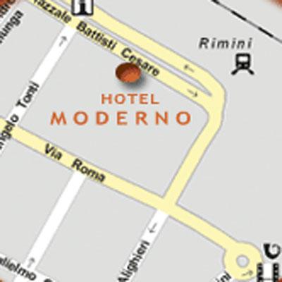 Hotel Moderno Rimini Exterior foto
